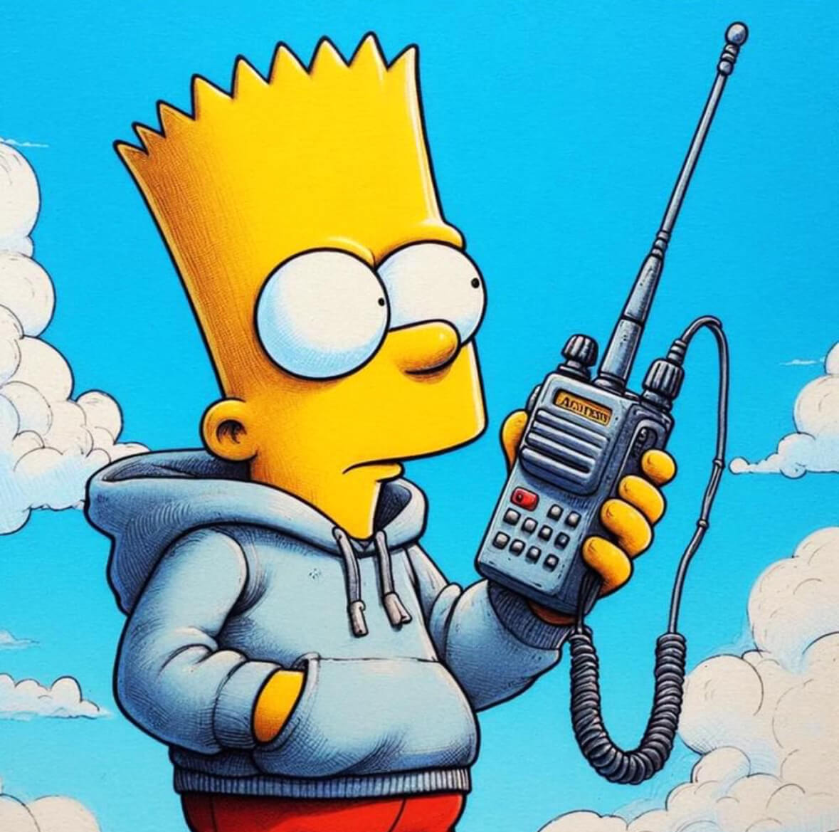 Bart Simpson on Handie Talkie