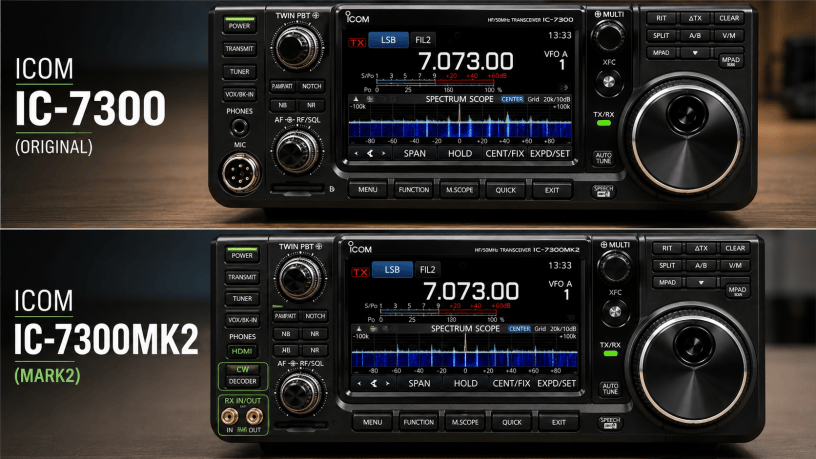 ICOm IC 7300 vs ICOM IC 7300 MK2