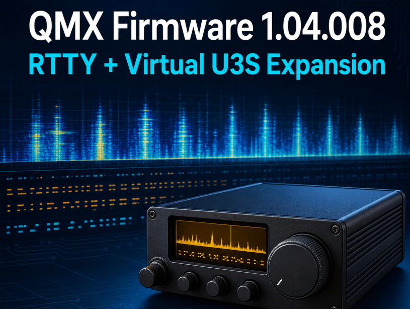 QMX Firmware 1.04.008 — RTTY plus Virtual U3S Expansion